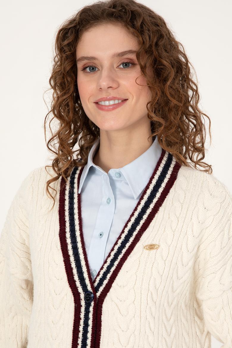 Kadın Krem Triko Hırka - 50314775009