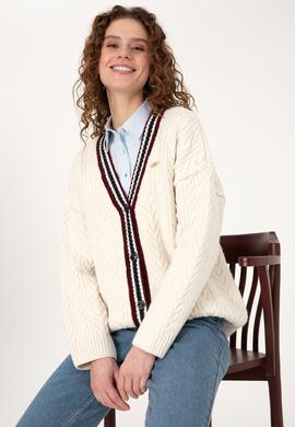 Kadın Krem Triko Hırka - 50314775009