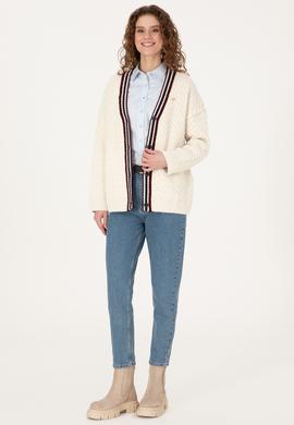 Kadın Krem Triko Hırka - 50314775009