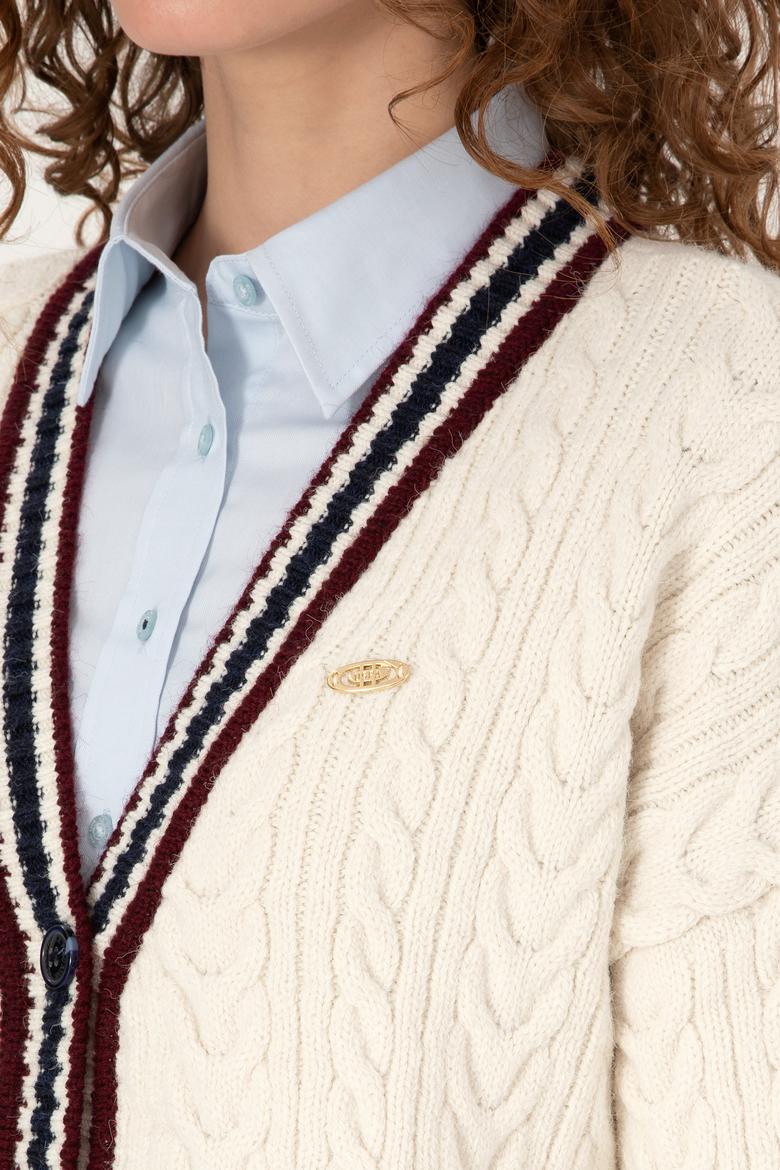 Kadın Krem Triko Hırka - 50314775009