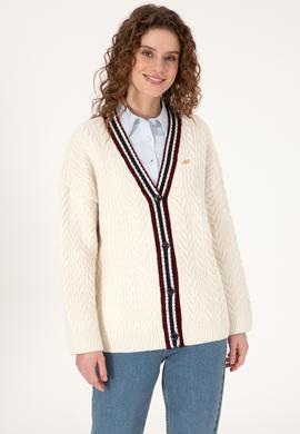 Kadın Krem Triko Hırka - 50314775009