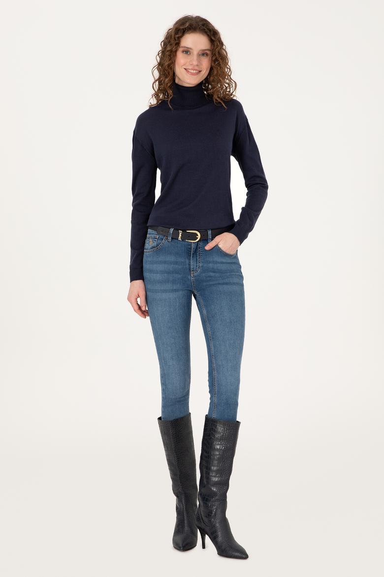 Kadın Lacivert Basic Kazak - 50313621008