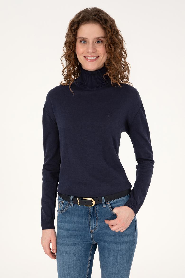 Kadın Lacivert Basic Kazak - 50313621008