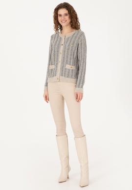 Kadın Krem Triko Hırka - 50310762010