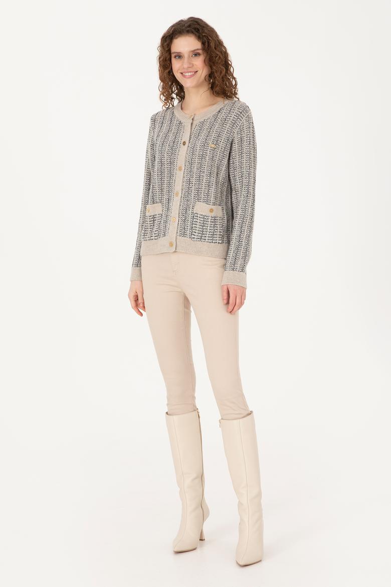 Kadın Krem Triko Hırka - 50310762010