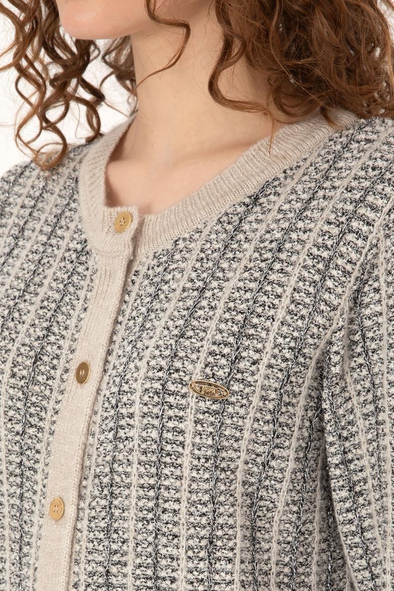 Kadın Krem Triko Hırka - 50310762010