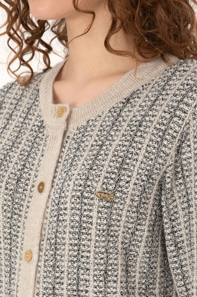 Kadın Krem Triko Hırka