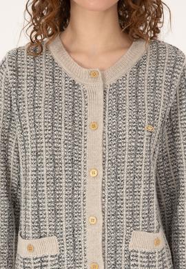 Kadın Krem Triko Hırka - 50310762010