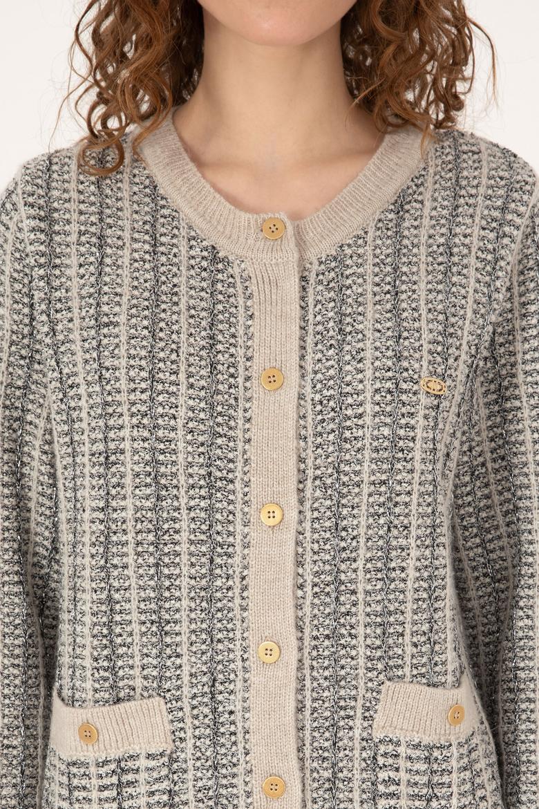 Kadın Krem Triko Hırka - 50310762010