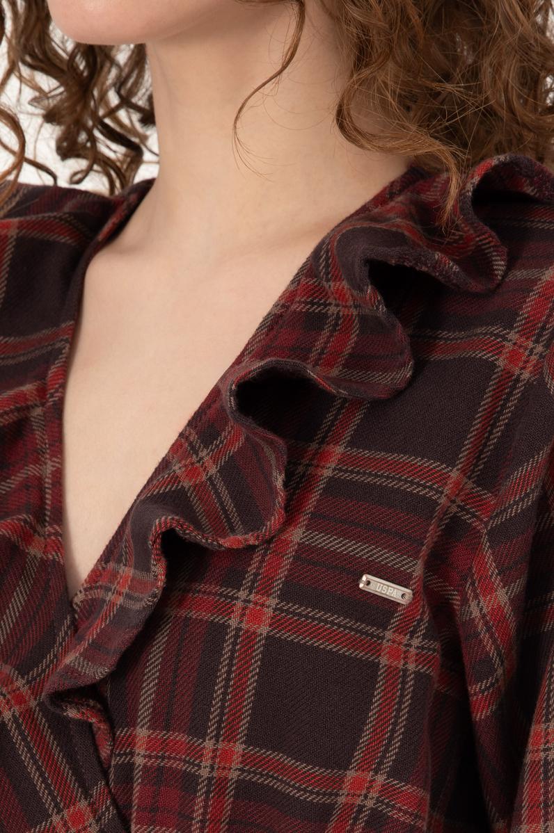 Kadın Bordo Jean Elbise