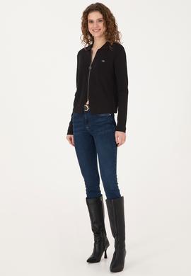 Kadın Siyah Triko Hırka - 50317375017