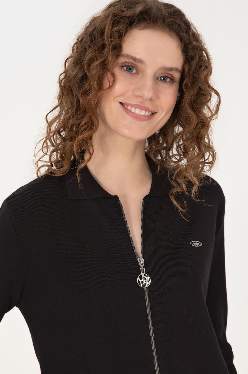 Kadın Siyah Triko Hırka