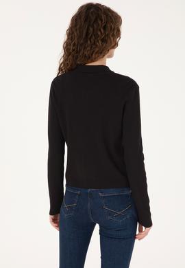 Kadın Siyah Triko Hırka - 50317375017