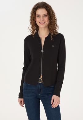 Kadın Siyah Triko Hırka - 50317375017