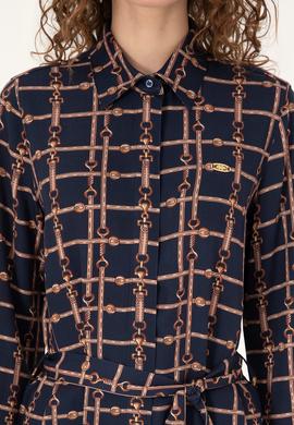 Kadın Lacivert Dokuma Elbise - 50314521001