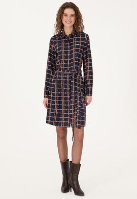 Kadın Lacivert Dokuma Elbise - 50314521001