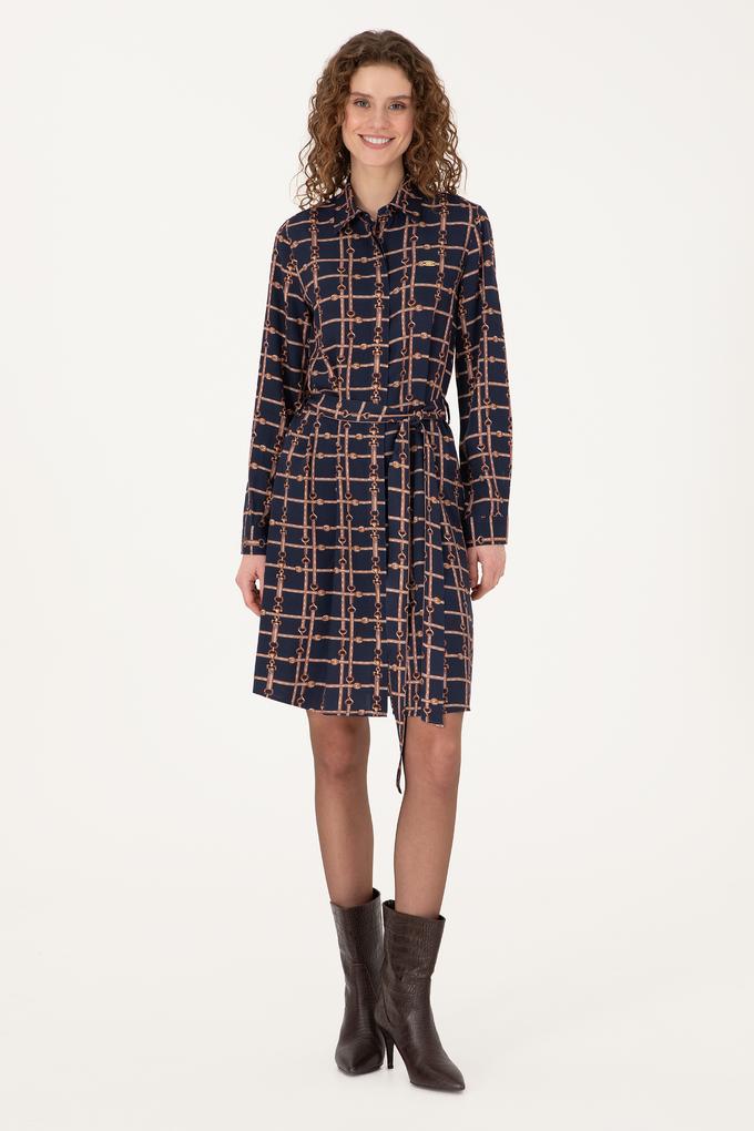 Kadın Lacivert Dokuma Elbise
