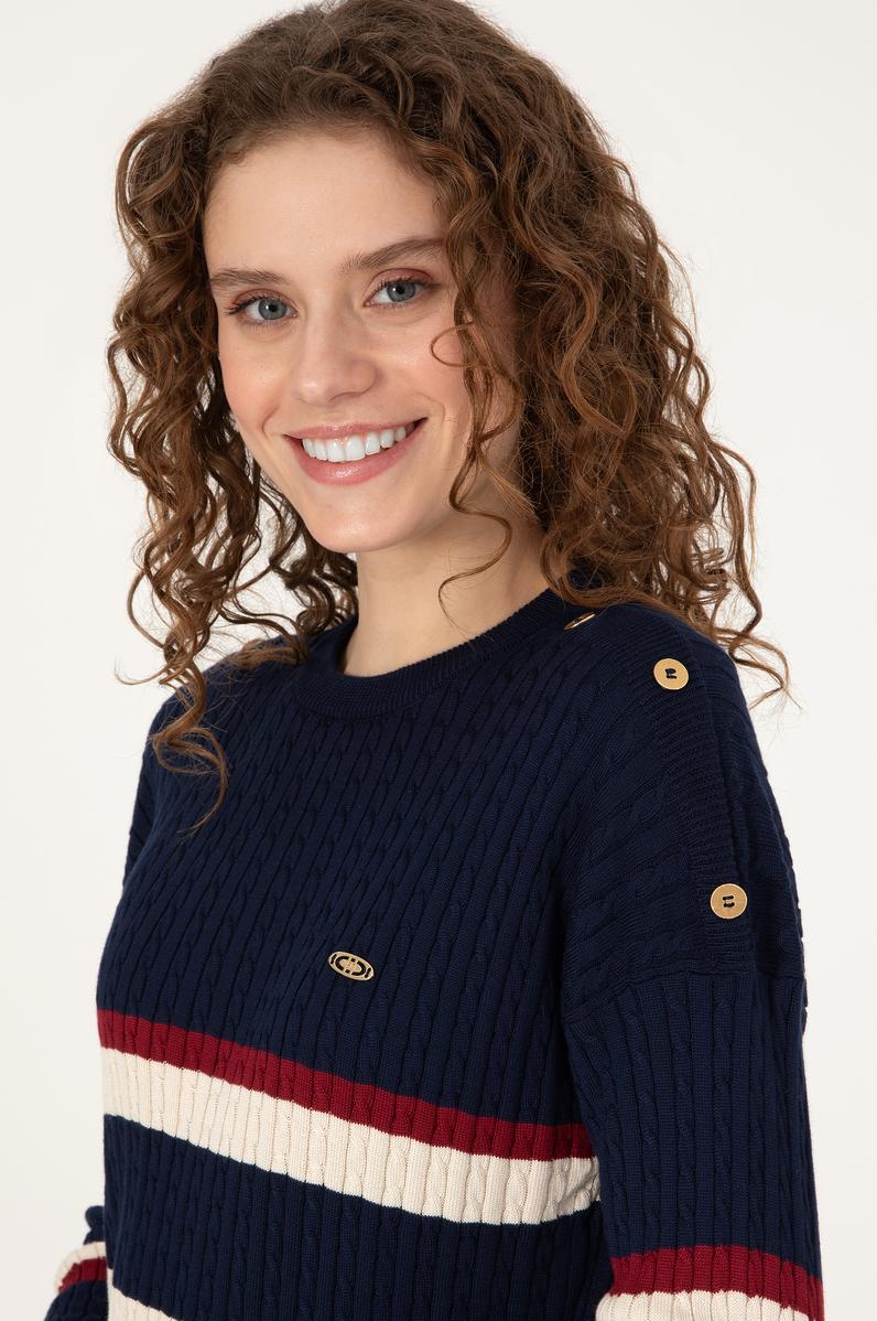 Kadın Lacivert Kazak