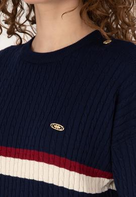 Kadın Lacivert Kazak - 50309548012