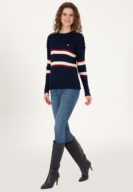 Kadın Lacivert Kazak - 50309548012