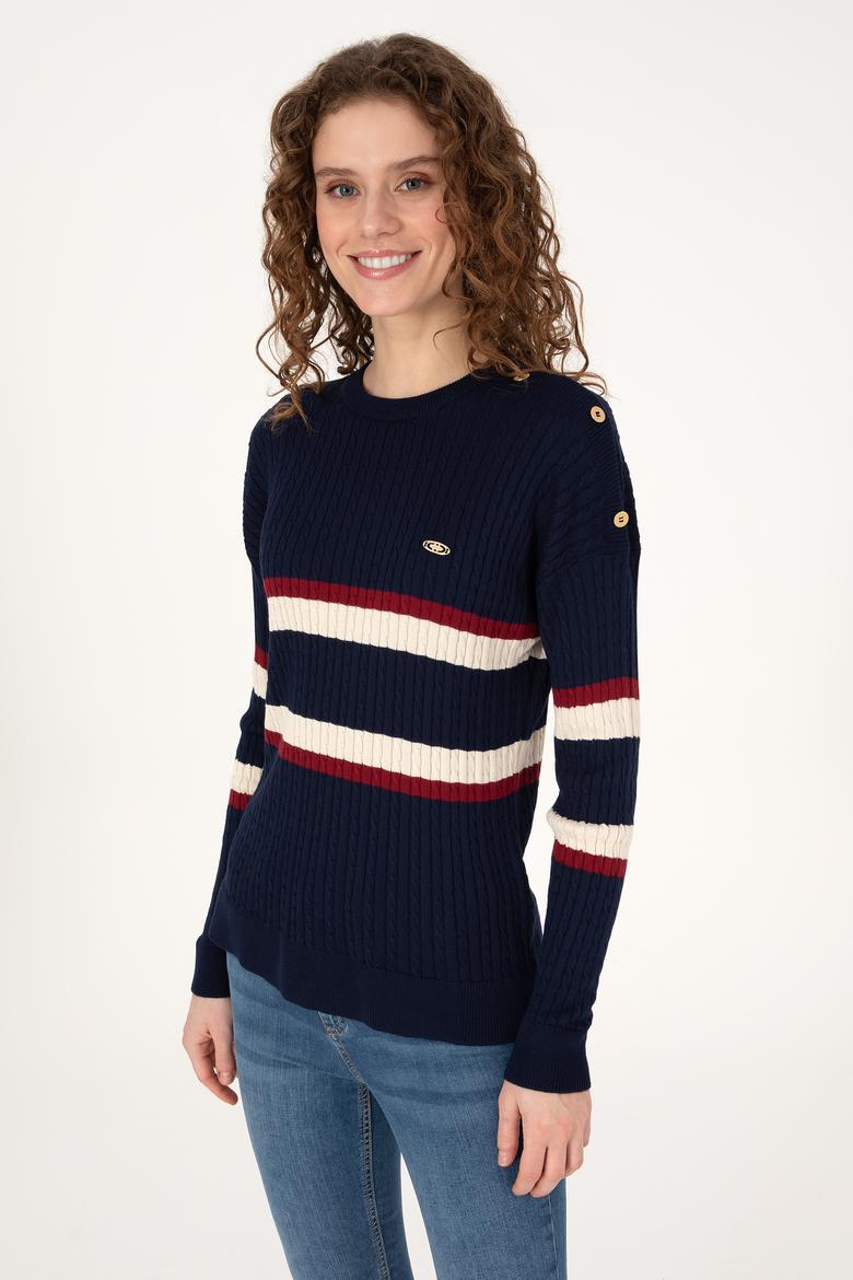 Kadın Lacivert Kazak - 50309548012