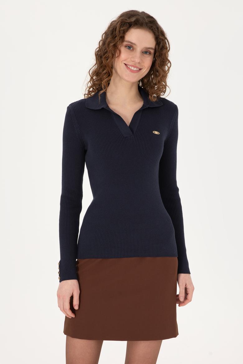 Kadın Lacivert Kazak