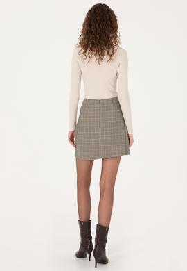 Kadın Kahverengi Dokuma Etek - 50309258002