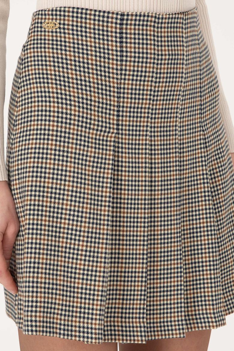 Kadın Kahverengi Dokuma Etek - 50309258002