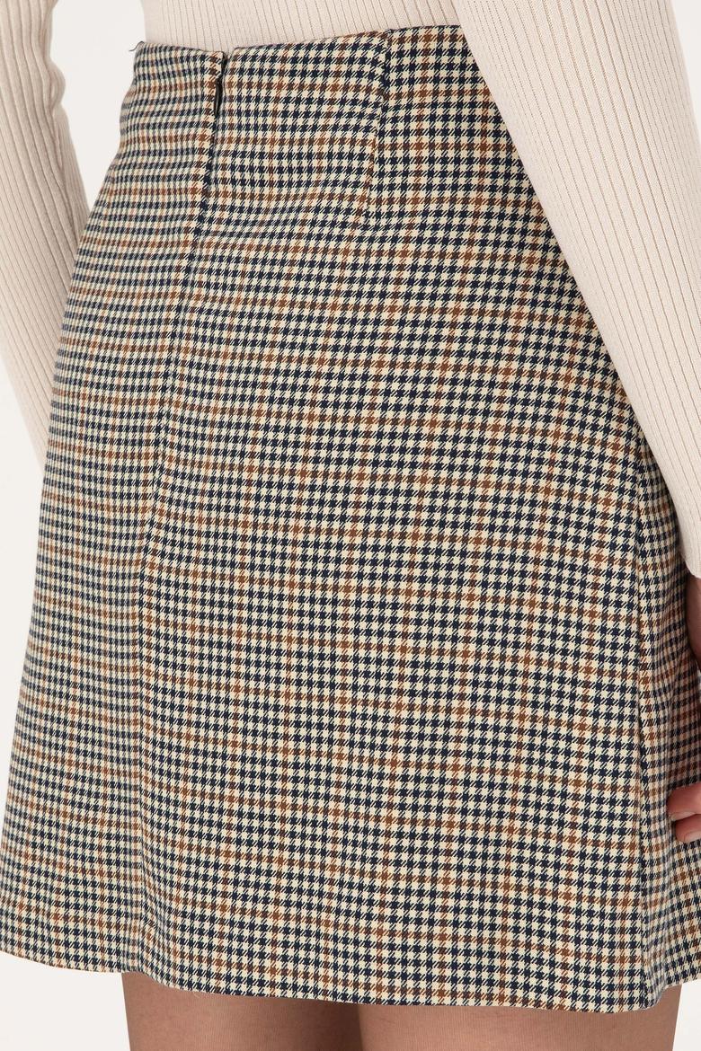 Kadın Kahverengi Dokuma Etek - 50309258002