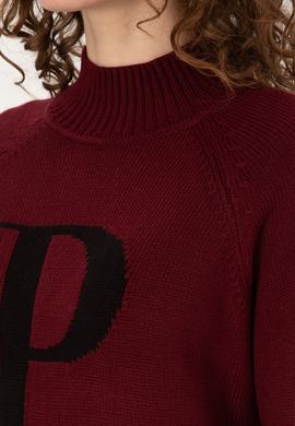 Kadın Bordo Kazak - 50272031035