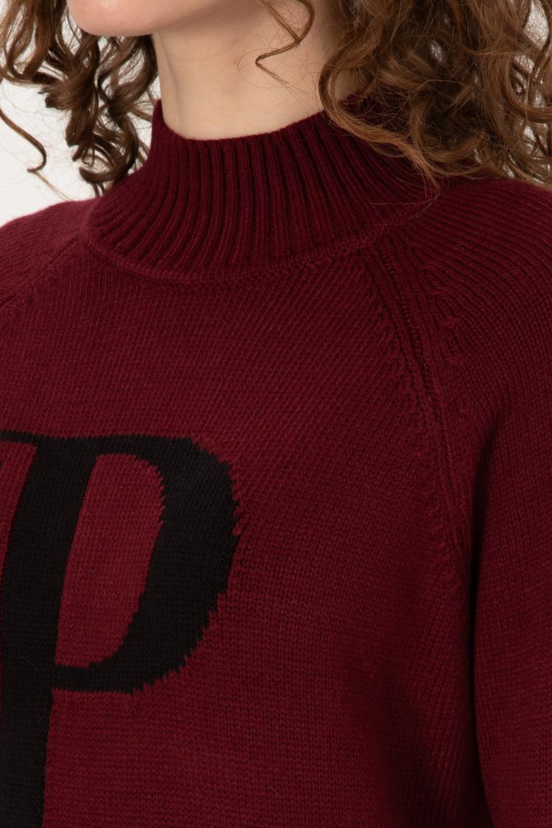 Kadın Bordo Kazak - 50272031035