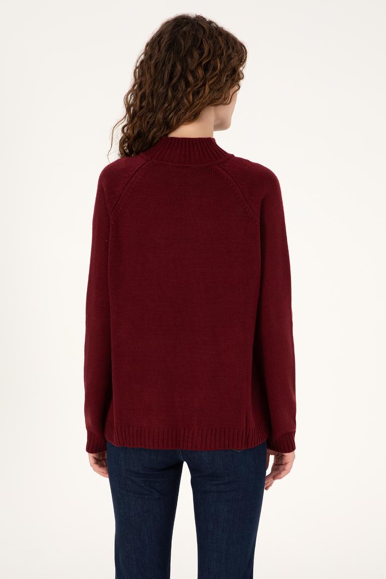 Kadın Bordo Kazak - 50272031035