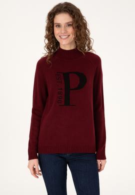 Kadın Bordo Kazak - 50272031035