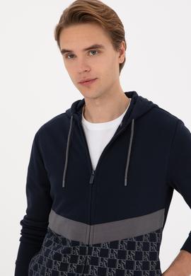 Erkek Lacivert Örme Hırka - 50315668006