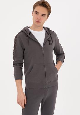 Erkek Gri Örme Hırka - 50315808026