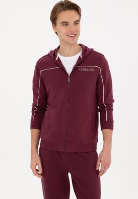 Erkek Bordo Örme Hırka - 50315746009