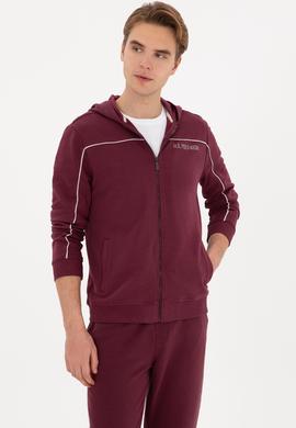 Erkek Bordo Örme Hırka - 50315746009