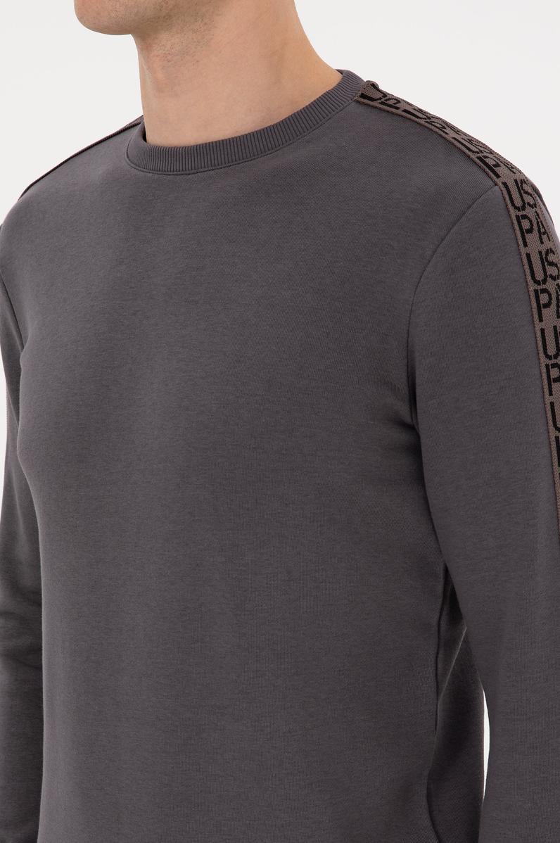 Erkek Regular Fit Bisiklet Yaka Gri Sweatshirt