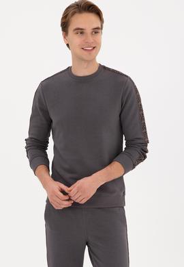 Erkek Regular Fit Bisiklet Yaka Gri Sweatshirt - 50316363025