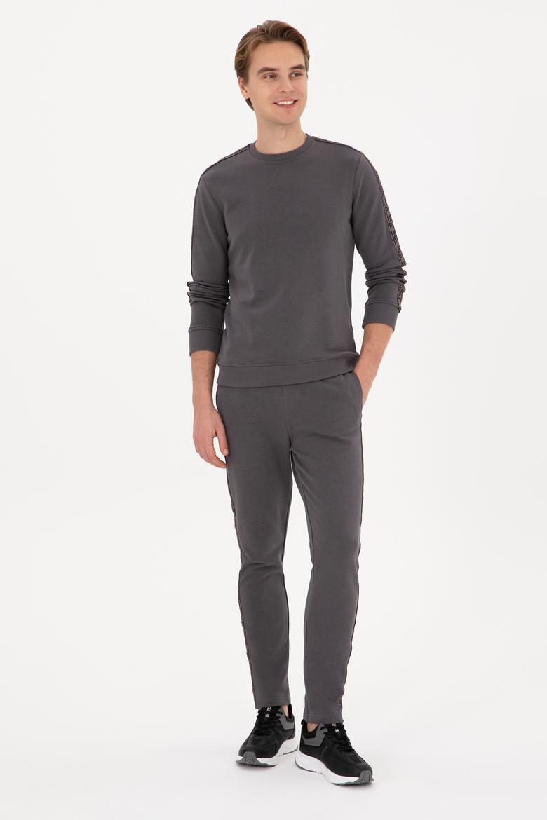 Erkek Regular Fit Bisiklet Yaka Gri Sweatshirt - 50316363025