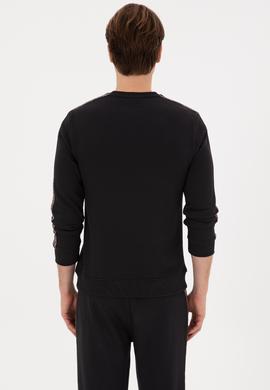 Erkek Regular Fit Bisiklet Yaka Siyah Sweatshirt - 50316363011