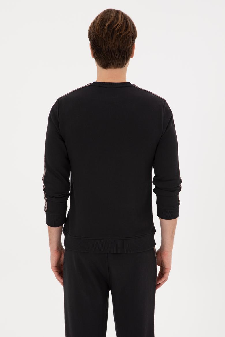 Erkek Regular Fit Bisiklet Yaka Siyah Sweatshirt - 50316363011