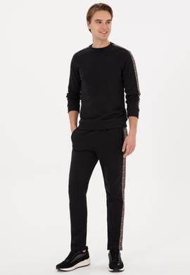 Erkek Regular Fit Bisiklet Yaka Siyah Sweatshirt - 50316363011