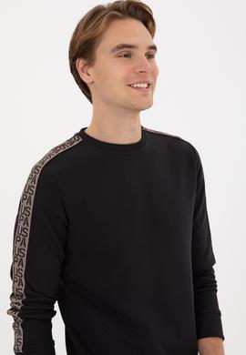 Erkek Regular Fit Bisiklet Yaka Siyah Sweatshirt - 50316363011