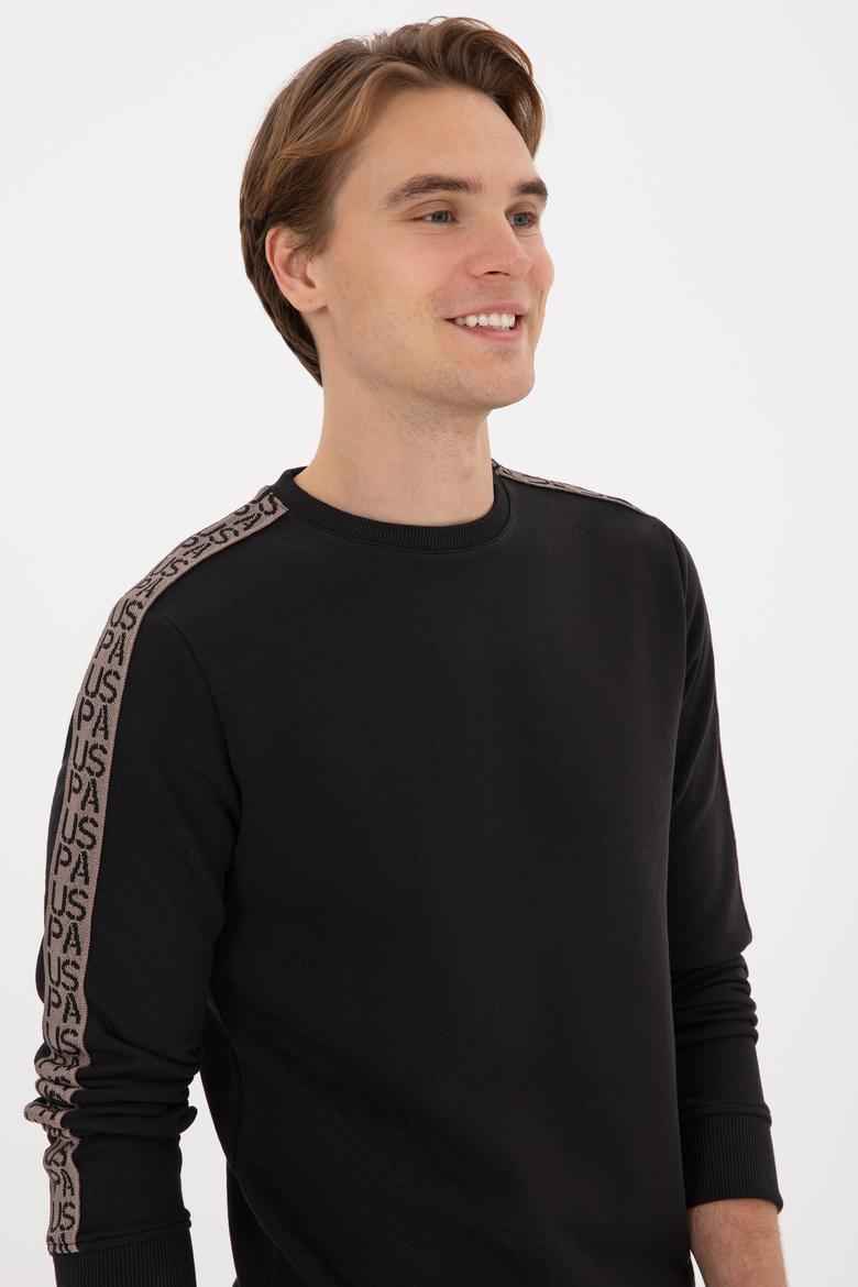 Erkek Regular Fit Bisiklet Yaka Siyah Sweatshirt - 50316363011