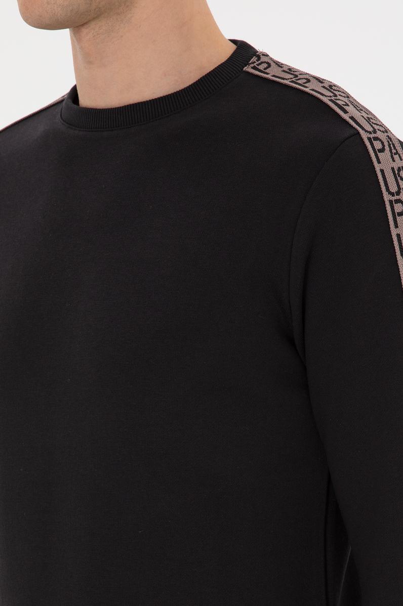 Erkek Regular Fit Bisiklet Yaka Siyah Sweatshirt