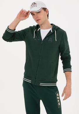 Erkek Koyu Yeşil Örme Hırka - 50316355003