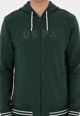 Erkek Koyu Yeşil Örme Hırka - 50316355003