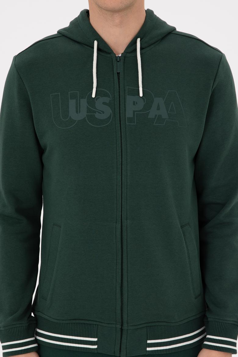 Erkek Koyu Yeşil Örme Hırka - 50316355003