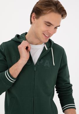 Erkek Koyu Yeşil Örme Hırka - 50316355003